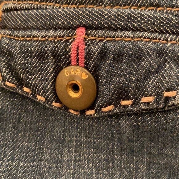 GAP Baby Girls Capri Jeans Flared 2969 Wide Leg Denim Pants Size 12-18 Month - Picture 8 of 12